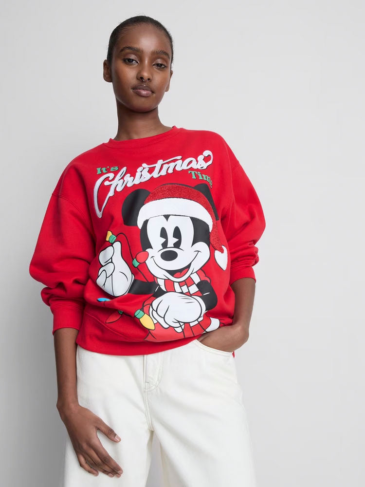 PRIMARK MICKEY MOUSE IT'S CHRISTMAS TIME SWEATER NAVIDEÑA