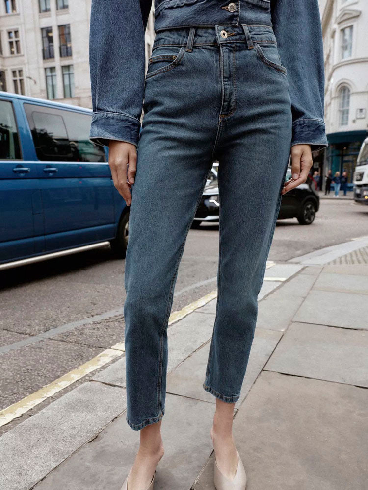ZARA JEANS Z.01 MOM FIT COMFORT TIRO ALTO