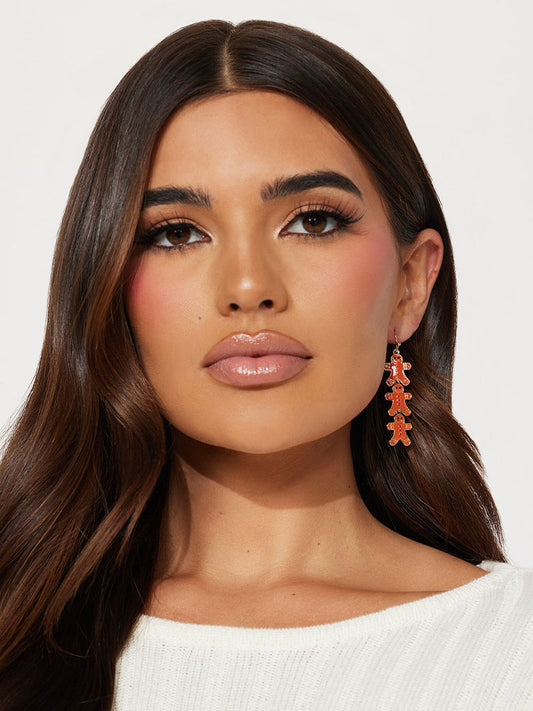 FASHION NOVA ARETES CUTEST GINGERBREAD MAN