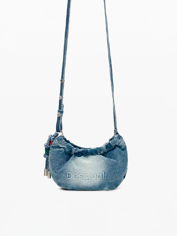 DESIGUAL BANDOLERA GRANDE LOGO DENIM