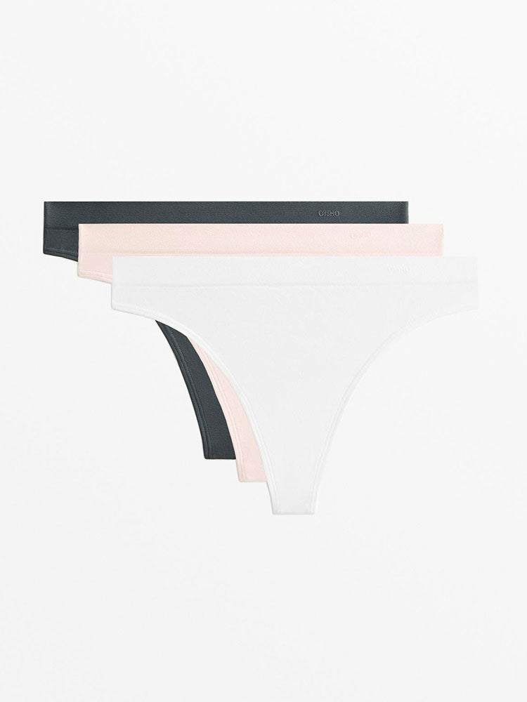 OYSHO 3 BIKINIS TANGA SEAMLESS SOFT TOUCH