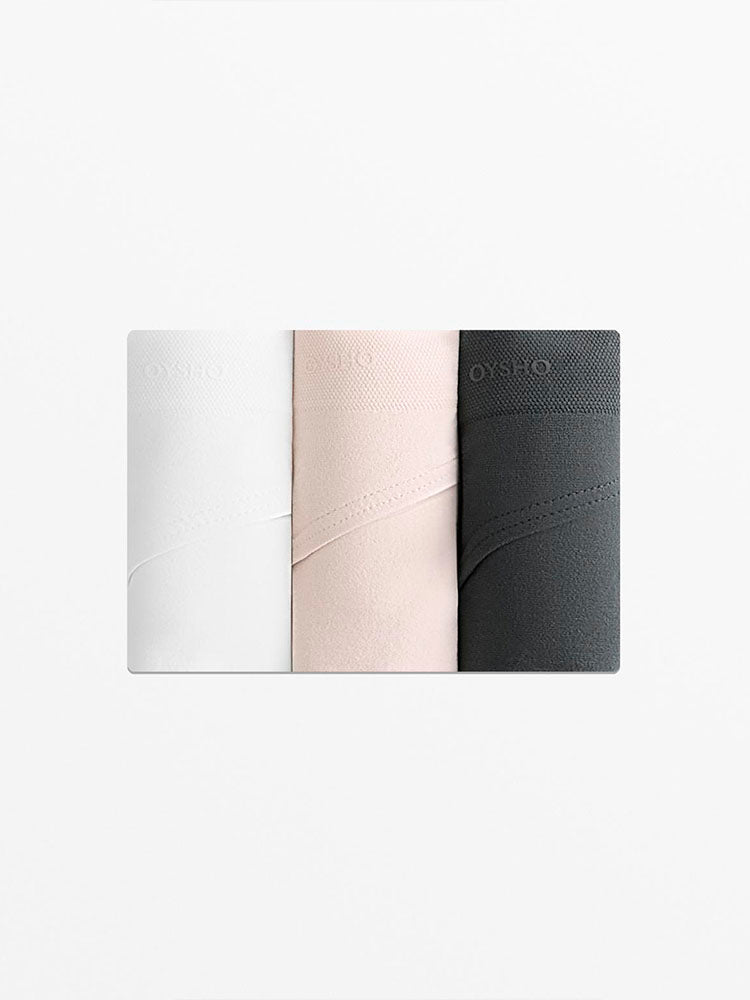OYSHO 3 BIKINIS TANGA SEAMLESS SOFT TOUCH