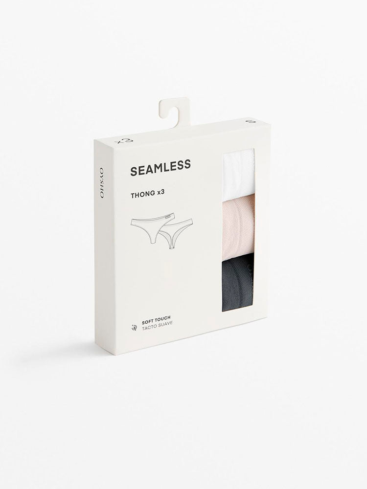 OYSHO 3 BIKINIS TANGA SEAMLESS SOFT TOUCH