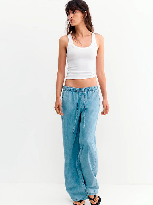 PULL&BEAR JEANS JOGGER TIRO BAJO