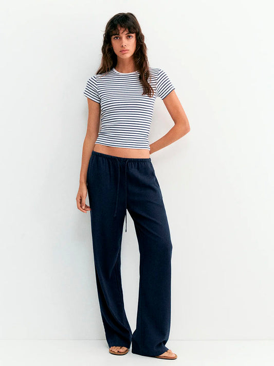 PULL&BEAR PANTALÓN JOGGER CON LINO