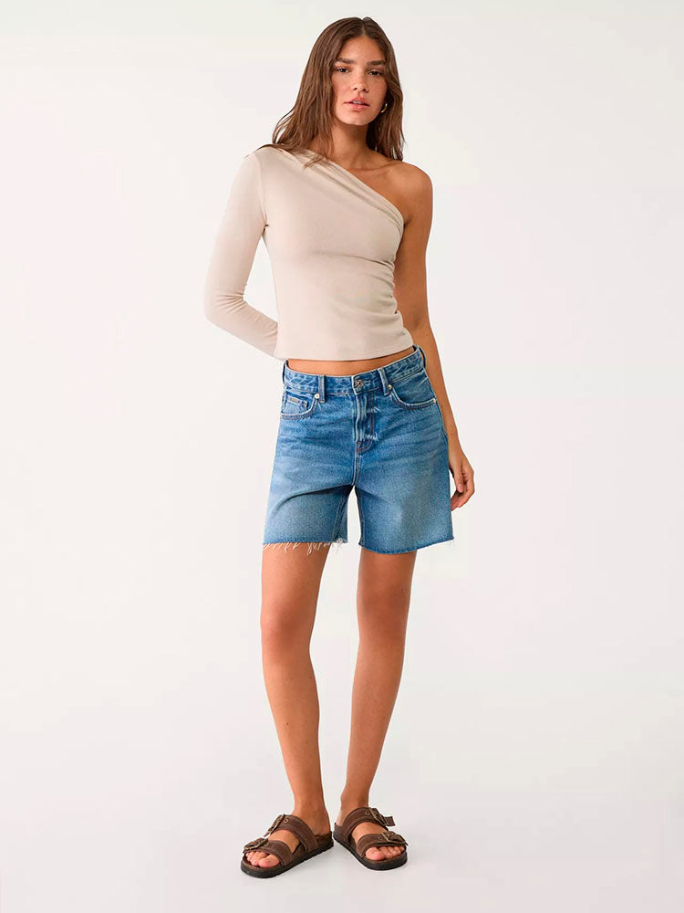 STRADIVARIUS CAMISETA ASIMÉTRICA