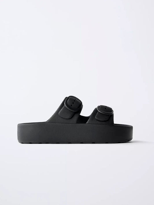 ZARA SANDALIA ENGOMADA HEBILLAS