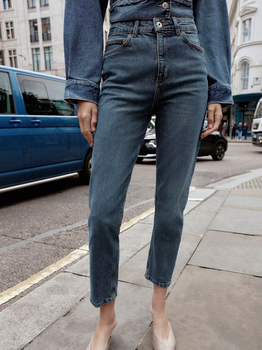 ZARA JEANS Z.01 MOM FIT COMFORT TIRO ALTO